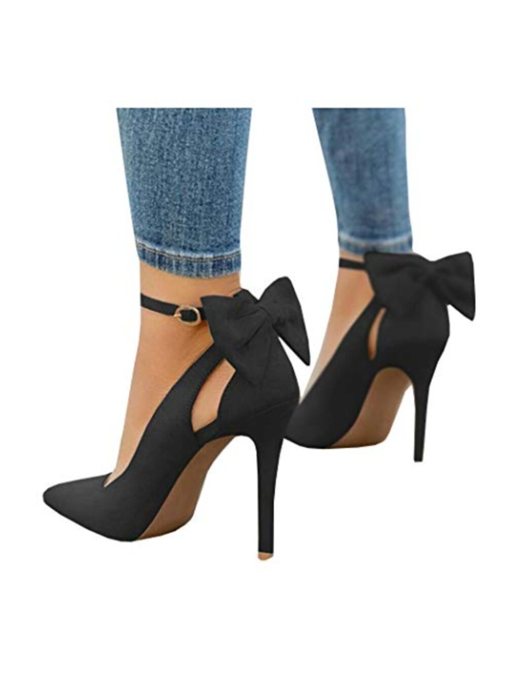 PiePieBuy Women's Pointed Toe Stiletto Heels Ankle Strap D'Orsay Pumps